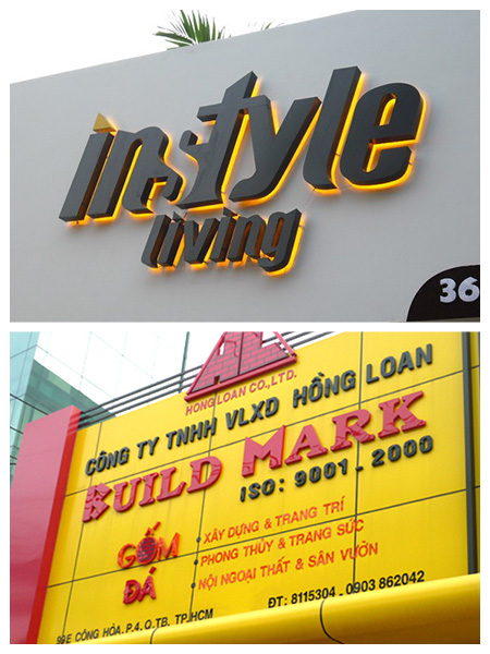 Bảng hiệu chữ nổi